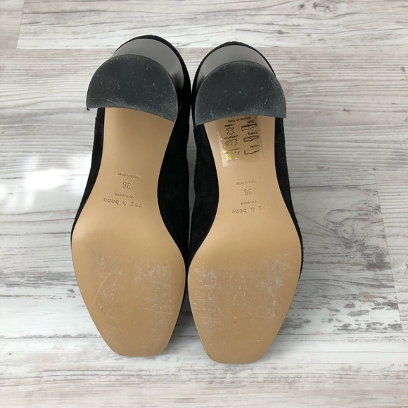 LIKE NEW Rag & Bone Aslen Black Suede Boots Booties - Picture 4 of 4